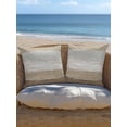 thumbnail image 5 of Outdoor Pillows Waterproof, Vintage Brown Grey Throw Pillows with Inserts Included, Farmhouse Barn Wooden Striped Indoor Outdoor Decorative Lumbar Pillow for Bed/Couch/Patio 16"x16", 1Pcs, 5 of 8