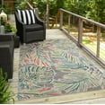thumbnail image 2 of Linon Outdoor Washable Area Rug Collection, Grey and Green, 5' x 7', 2 of 8