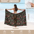 thumbnail image 6 of Yuyamidu Cherry 3 Piece Swimsuit for Women Swimsuit Swimwear Bikini Top with Cover Up Wraps Halter Top with Side Tie Bikini Bottom Beach Outfits, 6 of 6