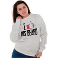thumbnail image 6 of Funny Couples Matching Set Beard Butt Women Crewneck Sweatshirt Brisco Brands M, 6 of 7