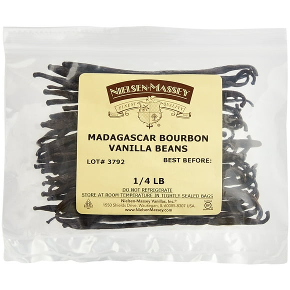 Nielsen-Massey 1/4 lb. Madagascar Bourbon Vanilla Beans - 4/Case