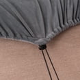 thumbnail image 6 of JIAN YA NA Stretch Velvet Sofa Cover with Separate Cushion Slipcover (Dark Gray, 1 Seater-3 Pieces), 6 of 12