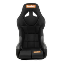 RaceQuip 96663369RQP Seat Non-Reclining FIA 15in Harness Openings Fiberglass Black Fabric
