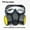 Double air valve, variant on Protective Mask Tpr Double Gas Valve Double Tank Gas Mask Chemical Spray Paint Anti-smoke Dust Pesticide Pesticide Smoke Protection Mask Dustproof