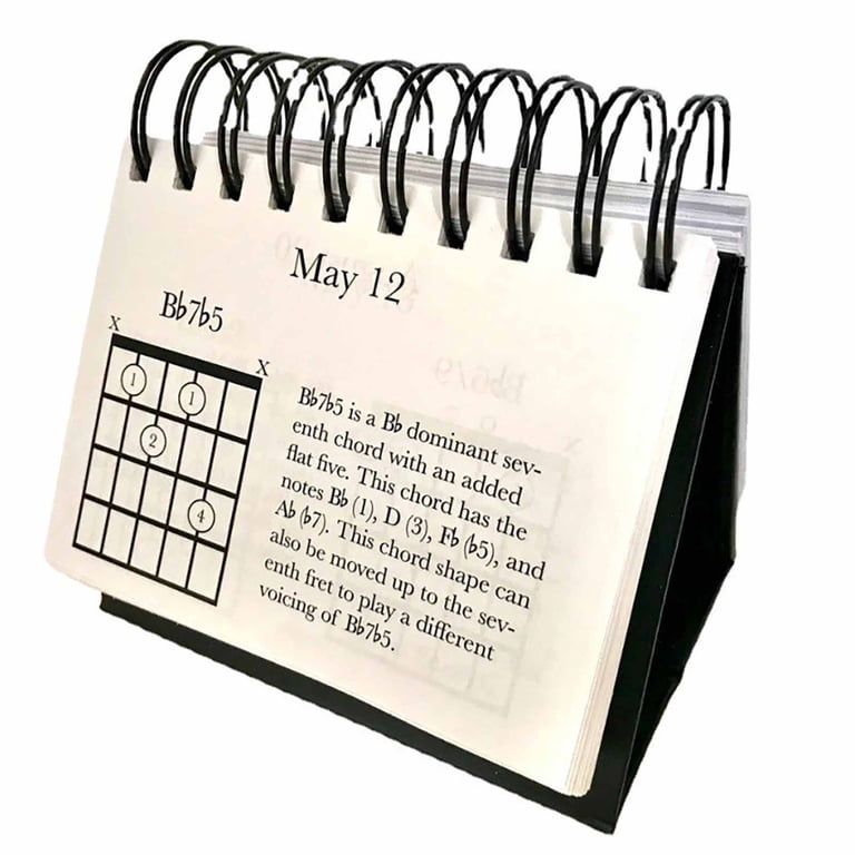 Gaiseeis The Actual 365 Days Of Guitar Chords Calendar - Daily Guitar Chord  Page-A-Day Calendar/Gift For Guitar Player as show - Walmart.com