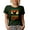 Military Green, variant on Retro Humorous Guess What, Chicken Butt Saying, Black T-Shirt, XL