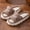 Brown, variant on ATENAR Slippers for Women Fleece Wide Womens Shoes Fuzzy House Slipper Gray 40