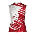 thumbnail image 3 of Custom Name Red Wine Pattern Golf Par Then Bar Women Sleeveless Polo XS-4XL, 3 of 5