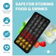 thumbnail image 3 of Yoove Ice Cube Tray With Lid and Bin- Silicone Ice Tray For Freezer | Comes with Ice Container, Scoop and Cover | Good Size Ice Bucket (Black), 3 of 9