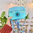 thumbnail image 1 of Straw Cup Cartoon Camera Design Heat Insulation Water Kettle with Shoulder Strap Leak-proof Shoulder Carrying Water Container for Outdoor Children Kids, 1 of 9