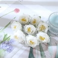 thumbnail image 4 of Flores artificiales falsas para decoración del hogar, ramo de té de seda con cabeza de rosas, coronas decorativas de Navidad, regalo artesanal, 100 piezas, 4 of 4