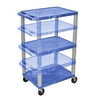 H. Wilson Company Tuffy Height Adjustable Open Shelf AV Cart