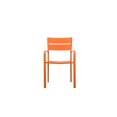 thumbnail image 2 of Benjara Meta 22 Inch 6 Piece Dining Chair Set, Orange Aluminum Frame, Stackable, 2 of 5