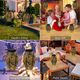 thumbnail image 5 of Diseño ahuecado, luces colgantes solares para exteriores con patrón decorativo único, la linterna con energía solar realza el encanto de su jardín (paquete de 1), 5 of 5