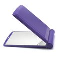 thumbnail image 3 of Makeup Cosmetic Folding Portable Compact Pocket Travel Mirror with 8 LED Lights Lamps (Purple), 3 of 5