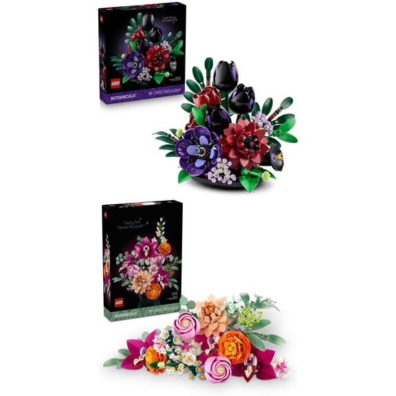 LEGO Botanicals Dark Floral and Pretty Pink Flower Bouquet