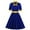 Navy Womens Dresses, variant on Summer kttectoa Lapel Collar Short Sleeve Dresses for Ladies Retro Zipper Tunic Wide Hem Dress with Belt Color Block Graphic Dress Wedding Guest Dress Loose Flowy Dresses