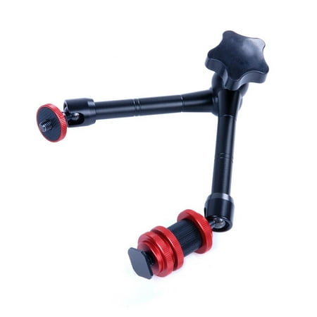 Image of Movo Photo MR11 Professional Grade Articulating Magic Arm with Interchangable Screw / Shoe Attachments and 360° Ball Joints - 11-Inch