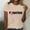 Beige, variant on Lightweight Womens T Shirts Breast Cancer Awareness Short Sleeve Casual Tops Crew Neck Pullover Loose Graphic Tees