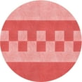 thumbnail image 1 of Ahgly Company Machine Washable Indoor Round Transitional Light Coral Pink Area Rugs, 4' Round, 1 of 7