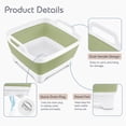 thumbnail image 3 of UYGDUY-2.4 Gal(9L) Collapsible Dish Basin with Drain Plug, Space Saving Outdoor Multiuse Foldable Sink Tub, Dishpan, Kitchen Storage Tray for Camping, Vegetable Washing, RV (Green), 3 of 4
