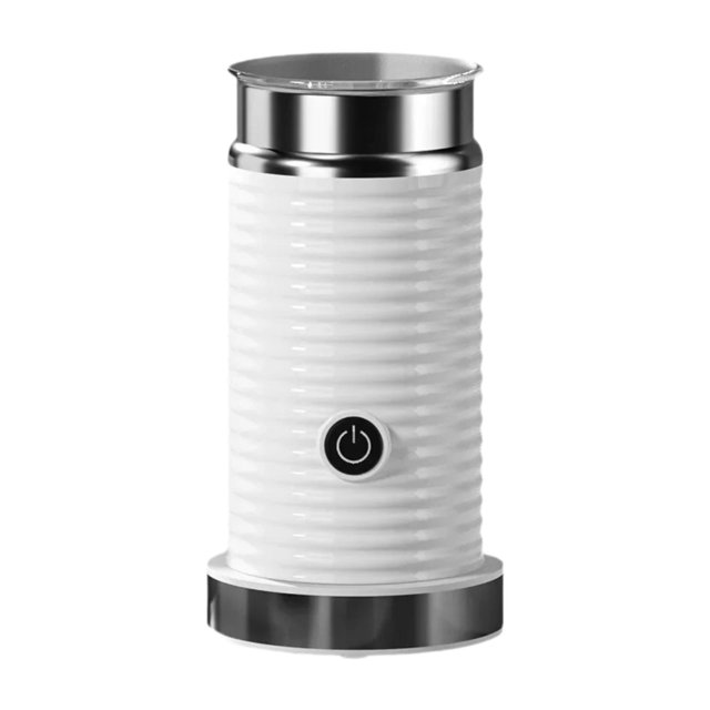 Espumador de leche eléctrico, vaporizador y calentador automático de leche para latte y capuchino. Blanco