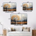 thumbnail image 4 of Designart Large Tree black framed wall art, Orange Tree Autumn Collage Acrylic I , Trees framed wall art decor, Orange Traditional black framed wall art, 32x16 inches black frame, 4 of 5