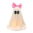 thumbnail image 2 of FufuCrick Ghost Decoration, Cute Tabletop Ghost with Bow for Halloween Decor, Spooky Indoor and Outdoor Ornament for Halloween Party Decorations, Pink, 2 of 8