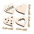 thumbnail image 3 of 40 piezas de rodajas de madera de corazón para manualidades, adornos de madera en con cuerda, adornos de corazón para cumpleaños, decoración de, 3 of 9