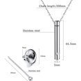 thumbnail image 4 of Urn Necklace for Ashes, Memorial Cremation Jewelry Stainless Steel Tone Bar Pendant Memorial Ashes Keepsake Exquisite Necklace, 4 of 7