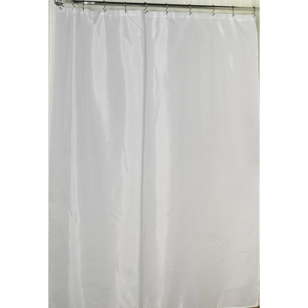 Royal Bath 100 Polyester Fabric Shower Curtain Liner With Weighted Bottom Hem In White, Size