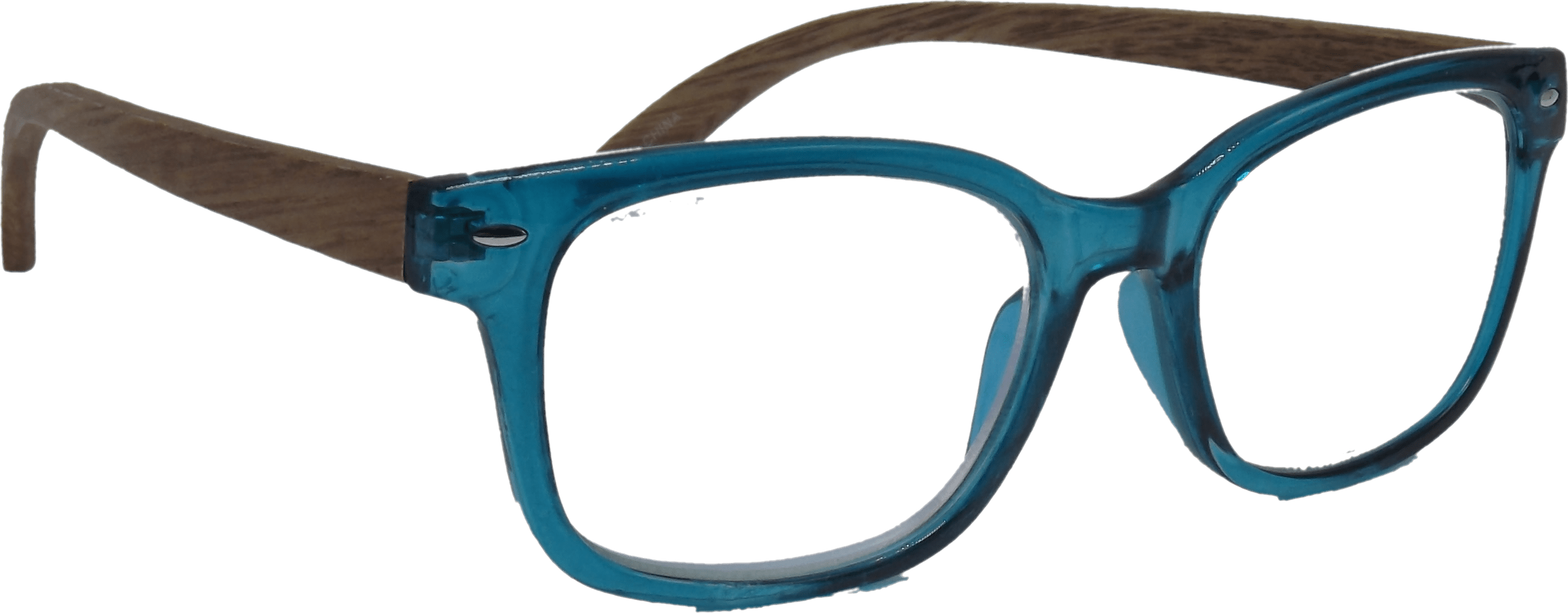 EYEGEMS  Blue Light Blocking Computer Reading Glasses Eco Friendly Sustainable +3.00 DuMu Wood Teal 6211
