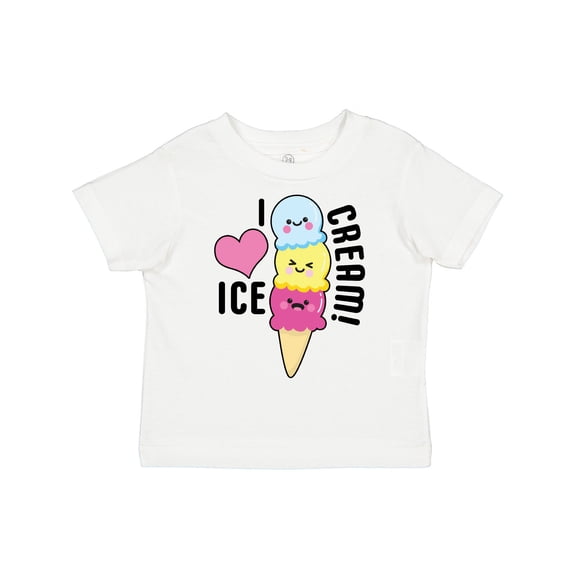 Inktastic I Love Ice Cream with Cute Ice Cream Cone Boys or Girls Toddler T-Shirt