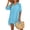 Blue, variant on Shine Up Women Swimsuit Cover-up Shirt Tassel Beach Swimwear Summer Bathing Suit Dress