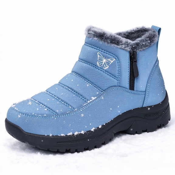 Women's Snow Boots Faux Fur Lined Winter Boots Waterproof Insulated Snow Shoes