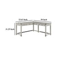 thumbnail image 2 of Gery L Corner Standing Sitting Desk with Lift Top- USB- White Wood, 2 of 5
