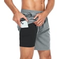 thumbnail image 2 of SURJDE Mens Swim Trunks Quick Dry Mens Board Shorts Bathing Suits Mens Swim Trunks with Compression Liner, 2 of 6