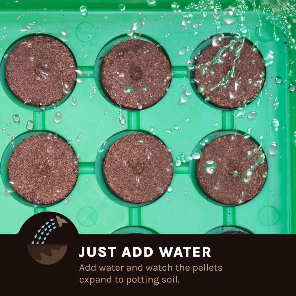 Envelor Coco Coir Seed Starter Pods Coir Plants Seed Starting Pellets for Seed Starter Tray Garden Soil Vegetables Seedlings Coco Peat Pellets Seed Starter Plugs Coco Grow Discs, 3.2 Inches, 10 Pack