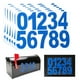 thumbnail image 1 of Uxcell 6 Pcs 4" Números Reflectantes para Buzones para Exteriores, Pegatinas Impermeables Azules, 1 of 7
