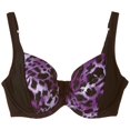 thumbnail image 3 of Panache PURPLE ANIMAL Tallulah Underwired Bikini Swim Top, US 32DD/E, UK 32DD, 3 of 4