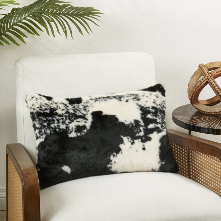 Urban Faux Cowhide Throw Pillow Cover