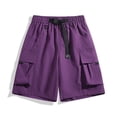 thumbnail image 5 of Zynoxe Mens Cargo Shorts Quick Dry Lightweight Outdoor Workout Hiking Shorts Fashion Waterproof Training Plus Size Athletic Shorts with Pockets Purple L, 5 of 6