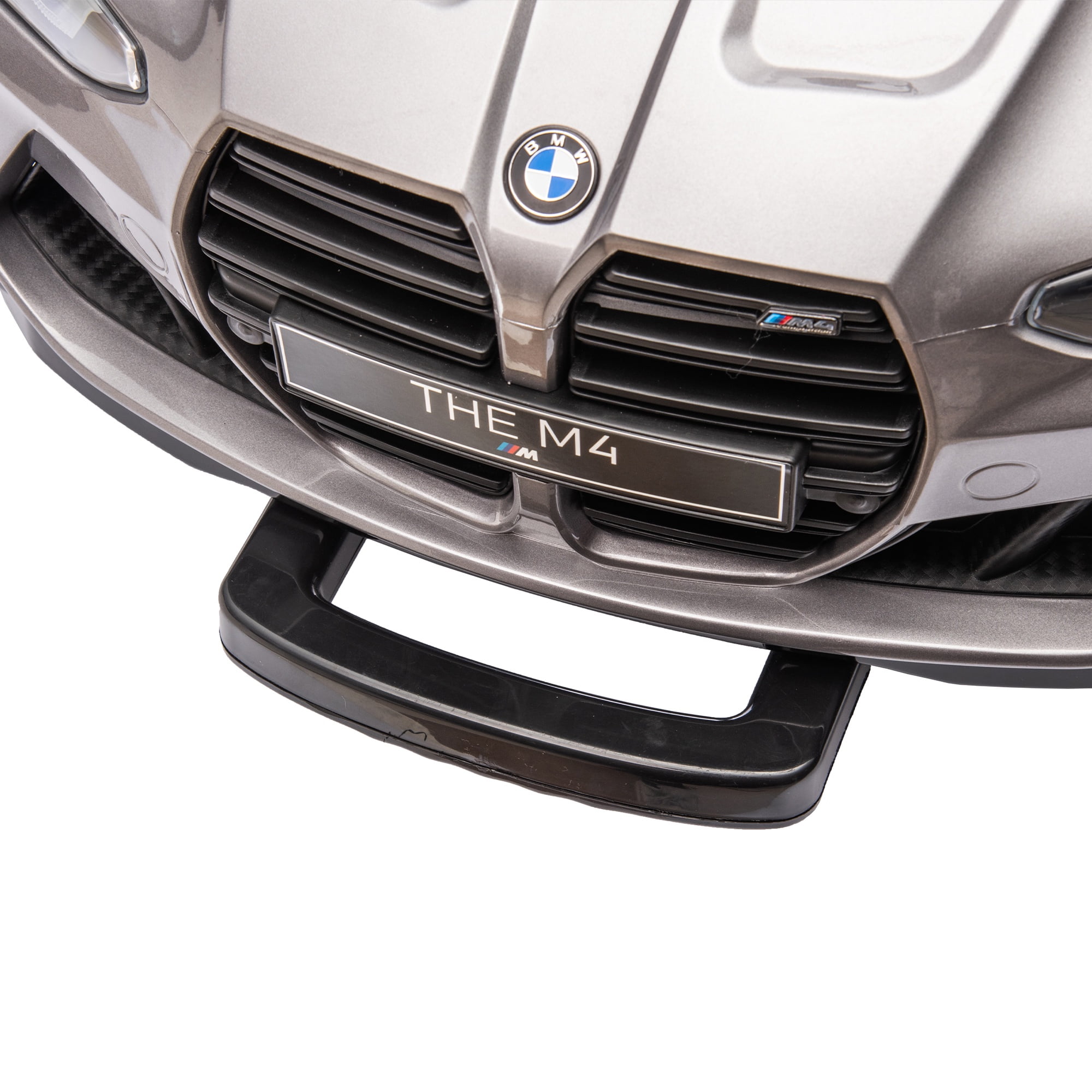 12V Ride on Cars with Remote Control, Licensed BMW M4 Battery Powered Ride on Toys for Kids Boys Girls Gifts, Kids Electric Cars Vehicle with Music, Bluetooth, Story, USB/MP3 Port, LED Light, Silver