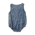 thumbnail image 2 of Douhoow 0-12M Infant Boys Girls Blue Denim Jumpsuits Baby Summer Sleeveless Romper, 2 of 9