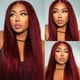 thumbnail image 2 of Hair Bundles Vinmdonm 9J, color rojo vino, color yaki, liso, 40 cm, 2 of 6