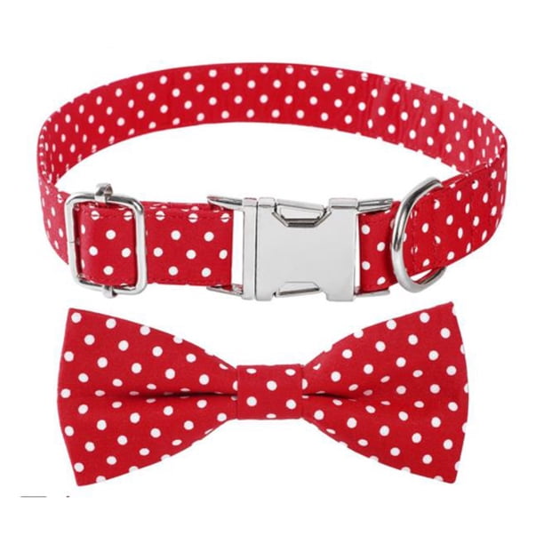 Lionet Paws Collar para perros y gatos con pajarita, suave y cómodo, collar ajustable para pajarita