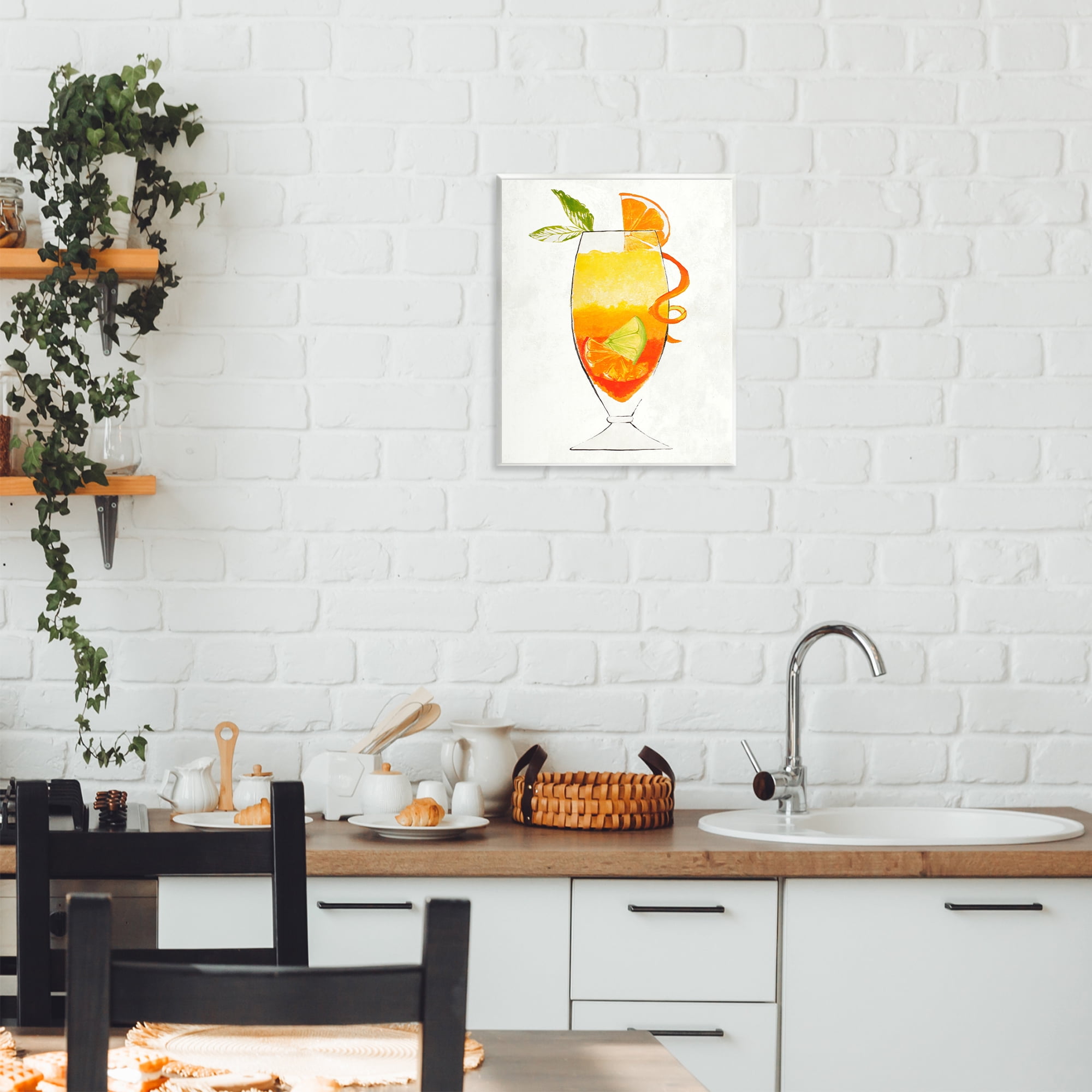 Stupell Industries Summer Cocktail Orange Fruit Wall Plaque Art, design by Lorenzo Collective
