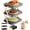 Grey, variant on Multi-Layer Dish & Prep Tray Storage Rack,10 inch 3 Tier Serving Tray Tiered Tray Stand,Collapsible Food Display Rack with X-Shaped Leg for Fruits Dessert Presentation Party (Grey)