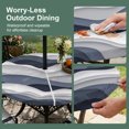 thumbnail image 3 of Round Outdoor Tablecloth with Umbrella Hole and Zipper, Navy Blue Ombre Fitted Table Cover with Elastic Edge for 31-35 Inch, Modern Geometric Moire Abstract Art Waterproof Patio Tablecoths for Picnic, 3 of 9