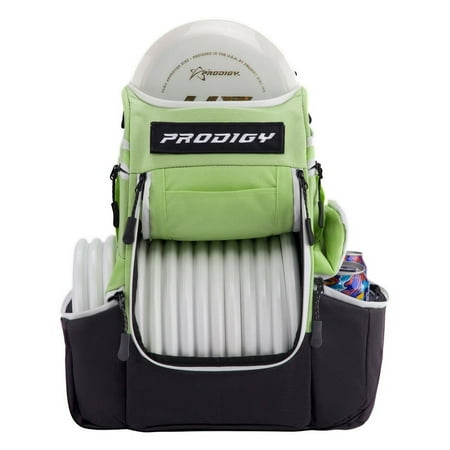 Prodigy Disc Apex Disc Backpack | Disc Golf Backpack | Store Up to 20+ Discs | Insulated Cooler Pocket | Disc Golf Bags with Umbrella Sleeve | Cordura Nylon Material (Green & Black)
